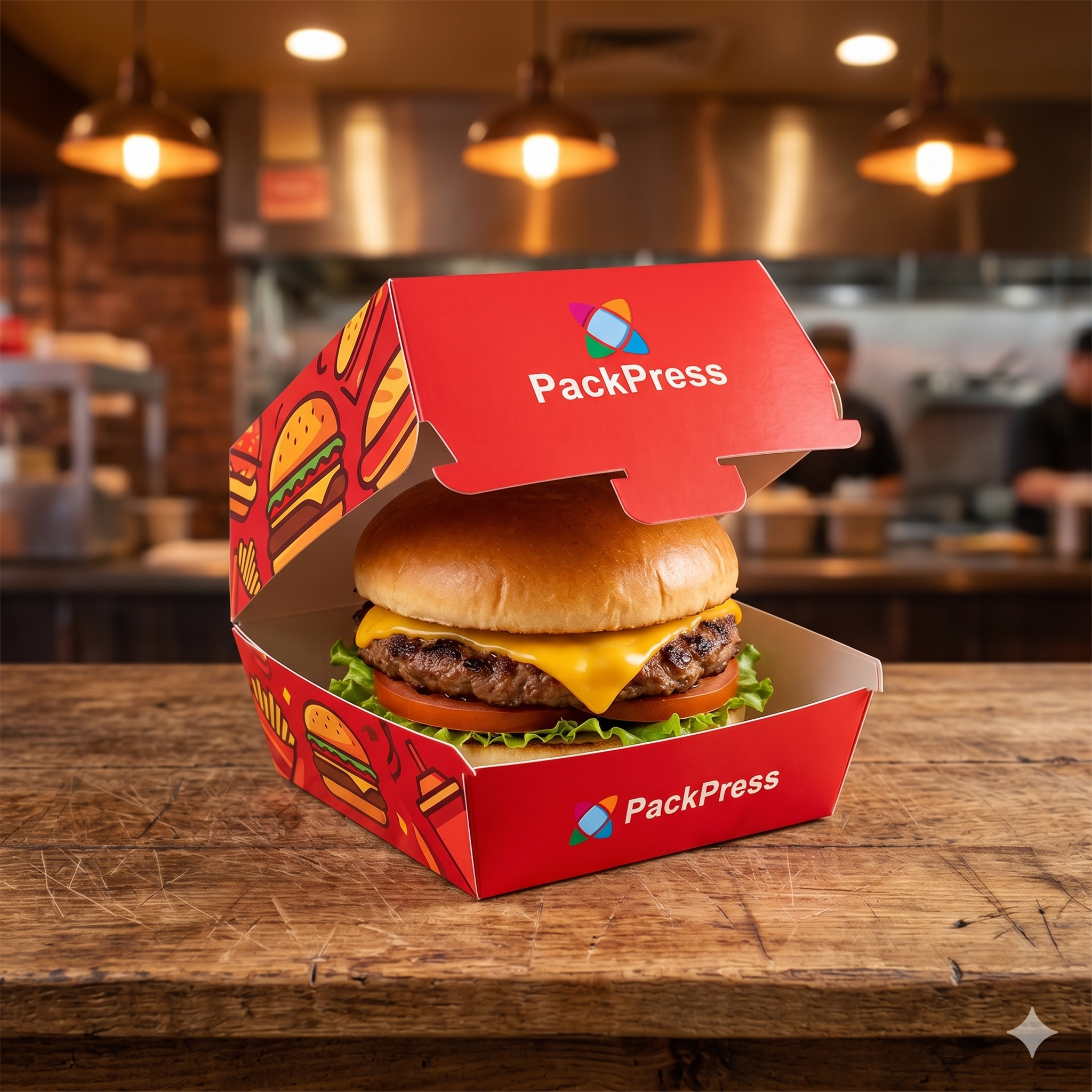 Burgerbox mit Logo