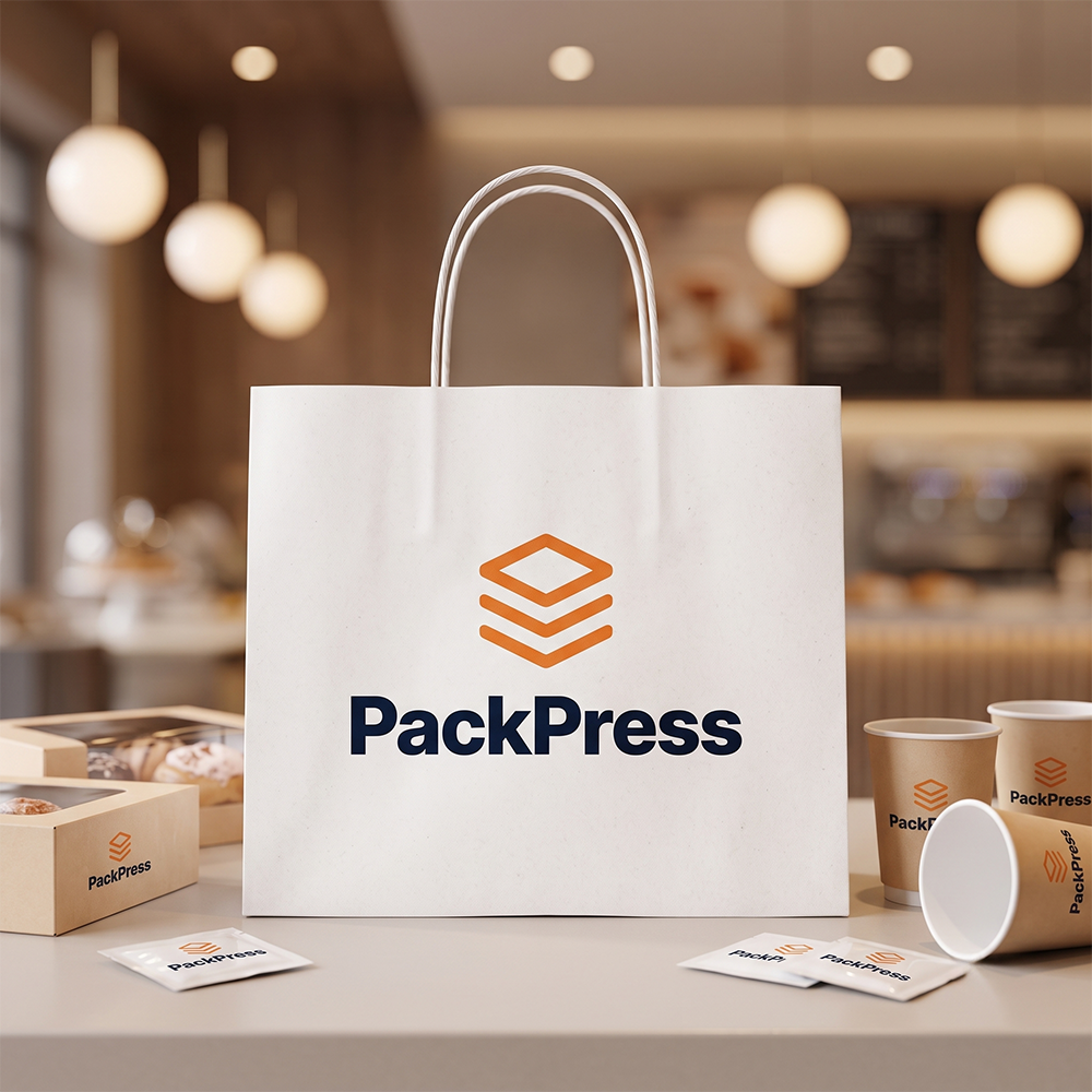 Premium Papiertragetasche (Elegantes Querformat) – 32×12×25cm