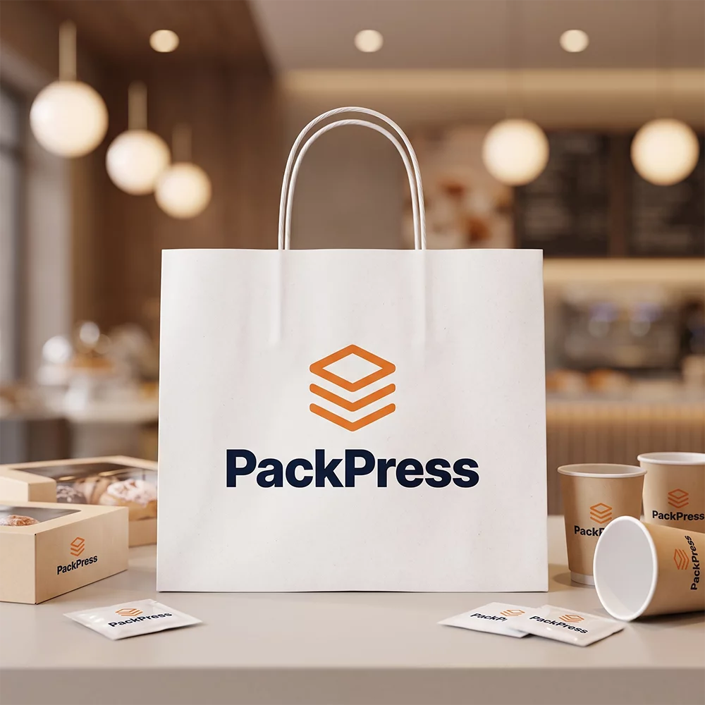 Premium Papiertragetasche (Elegantes Querformat) – 32×12×25cm