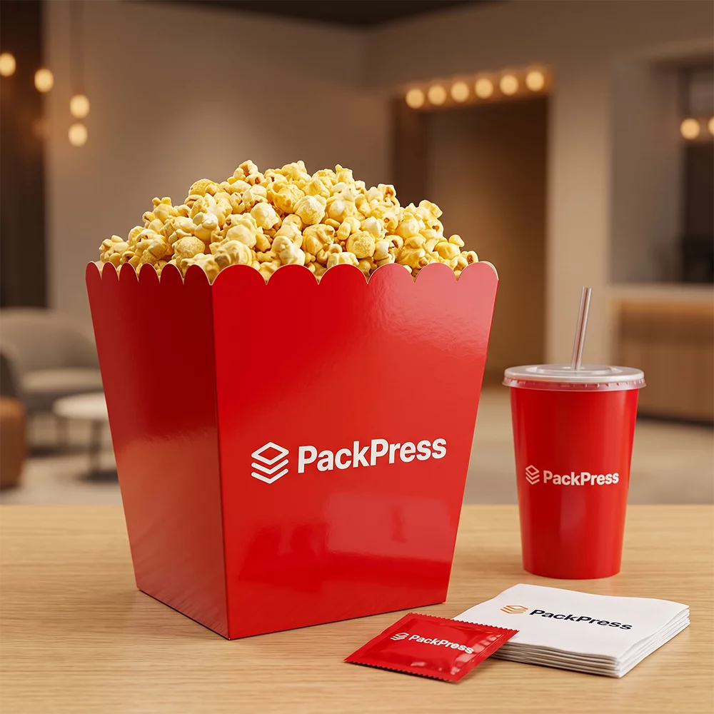 Popcorn-Boxen mit Logo